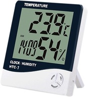 DIGITÁLNY TEPLOMER HYGROMETER HODINY METEOSTANICE