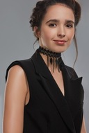 Gotický čipkovaný choker náhrdelník s príveskami Gotický čipkovaný choker náhrdelník s príveskami
