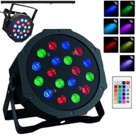 DISCO LASEROVÝ PROJEKTOR 18 LED FAREBNÝ REFLEKTOR RGB LAMPA + DIAĽKOVÉ OVLÁDANIE DISCO LASEROVÝ PROJEKTOR 18 LED FAREBNÝ REFLEKTOR RGB LAMPA + DIAĽKOVÉ OVLÁDANIE