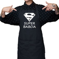 Čierna zástera ku dňu babičky, SUPER BABKA Čierna zástera ku dňu babičky, SUPER BABKA