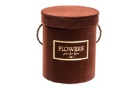 Dekoračný box - Kvetináč - hnedý zamat