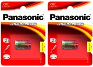 Panasonic CR2 3V lítiová batéria 2 ks Panasonic CR2 3V lítiová batéria 2 ks