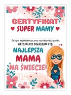 Darčekový certifikát Super Mom Mama A4, 20 ks