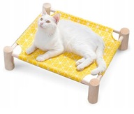 Drevená látková posteľ pre mačku, psíka, gauč