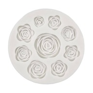 FORMA Silikónová forma Pentartové ruže na kruhu