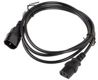 Predlžovací napájací kábel IEC 320 C13 - C14 Predlžovací napájací kábel IEC 320 C13 - C14