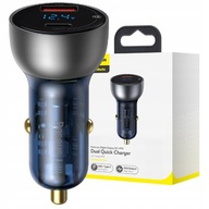 BASEUS AUTONABÍJAČKA USB-A USB-C NAPÁJACÍ ZDROJ S PD QC DISPLEJOM 65W BASEUS AUTONABÍJAČKA USB-A USB-C NAPÁJACÍ ZDROJ S PD QC DISPLEJOM 65W