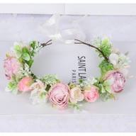 Veniec čelenka veniec BOHO kvety W103 Veniec čelenka veniec BOHO kvety W103