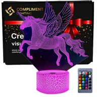 3D LED USB nočná lampa UNICORN UNICORN 3D LED USB nočná lampa UNICORN UNICORN