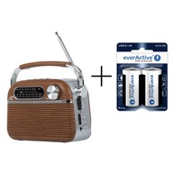 Prenosné FM rádio LTC NIDA retro BT LTC2027 + alkalické BATÉRIE 2 kusy Prenosné FM rádio LTC NIDA retro BT LTC2027 + alkalické BATÉRIE 2 kusy
