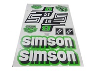 NÁLEPKA SIMSON S-51 B ZELENÁ - SET NA VOZIDLO NÁLEPKA SIMSON S-51 B ZELENÁ - SET NA VOZIDLO