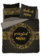 Obliečky 160x200 Hug me black gold