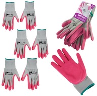 Polyesterové rukavice potiahnuté latexom PRACOVNÉ RUKAVICE PRE ŽENY 3 páry Polyesterové rukavice potiahnuté latexom PRACOVNÉ RUKAVICE PRE ŽENY 3 páry
