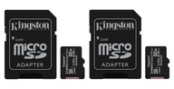 2x karta Kingston Canvas Plus 32 GB micro SD 100 MB