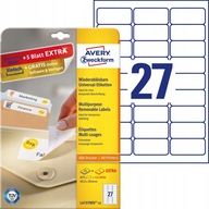 ODNÍMATEĽNÉ ŠTÍTKY AVERY 63,5x29,6mm L4737REV-25 ODNÍMATEĽNÉ ŠTÍTKY AVERY 63,5x29,6mm L4737REV-25