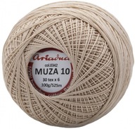 Cordonka Ariadna Muza 10 100g/525m farba 342 Dark Ecru Cordonka Ariadna Muza 10 100g/525m farba 342 Dark Ecru