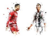 Potlač futbalového futbalu Fondant Ronaldo Potlač futbalového futbalu Fondant Ronaldo
