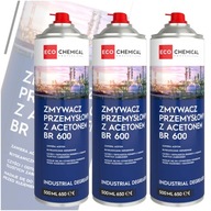 UNIVERZÁLNE ODMASŤOVANIE S ACETONOM ECOCHEMICKÝM BR600 SADA 3 kusov UNIVERZÁLNE ODMASŤOVANIE S ACETONOM ECOCHEMICKÝM BR600 SADA 3 kusov