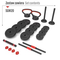 NASTAVITEĽNÁ ZÁVAŽIA SET BARSHELLS VARNÁ KONVICA Činky 20KG HMS NASTAVITEĽNÁ ZÁVAŽIA SET BARSHELLS VARNÁ KONVICA Činky 20KG HMS