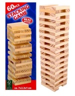 Drevené kocky rodinná hra veža puzzle 20 cm