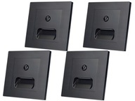 4x Držiak LED lampy 230V Schodiskové svietidlo Pohybový senzor 4x Držiak LED lampy 230V Schodiskové svietidlo Pohybový senzor