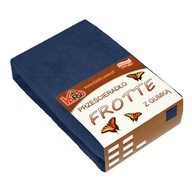 Froté prestieradlo s gumičkou 200x220, námornícka modrá KARO