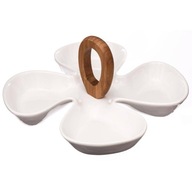 Porcelánový podnos na predjedlá s občerstvením Porcelánový podnos na predjedlá s občerstvením
