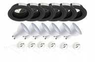 STROPNÉ SVIETIDLO NASTAVITEĽNÉ ČIERNE okrúhle + GU10 LED STROPNÉ SVIETIDLO NASTAVITEĽNÉ ČIERNE okrúhle + GU10 LED