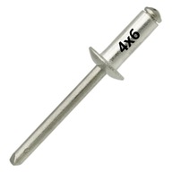 OCEĽOVÉ Slepé nity OCEL/OCEL 4x6 mm - 500 KS OCEĽOVÉ Slepé nity OCEL/OCEL 4x6 mm - 500 KS