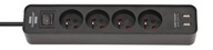 NAPÁJACÍ LIST 1,5 m 4 ZÁSUVKY + 2 gn USB NAPÁJACÍ LIST 1,5 m 4 ZÁSUVKY + 2 gn USB