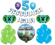 Meno k narodeninám Minecraft Pixels Balloons Set 1-9 Meno k narodeninám Minecraft Pixels Balloons Set 1-9