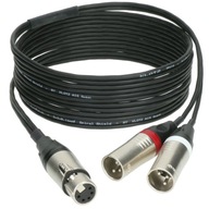 KLOTZ Mikrofónny kábel gn. XLR - 2x hm. XLR 5m