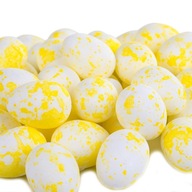 Polystyrénové vajcia bodkované 2,5 cm žlté 50ks