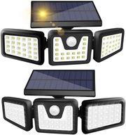 SOLÁRNA LAMPA TRIPLE COB, SENZOR POHYBU SÚMRAK SOLÁRNA LAMPA TRIPLE COB, SENZOR POHYBU SÚMRAK