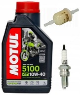 MOTUL OIL + zapaľovacia sviečka + filter Quad Bashan 200/250cc