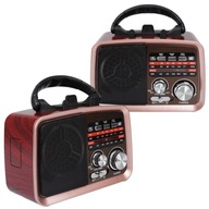 RETRO PRENOSNÉ RÁDIO BATÉRIOVÉ BLUETOOTH USB FM