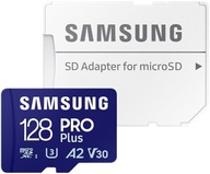 SAMSUNG Pro Plus microSDXC karta 128GB + adaptér