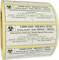 etikety pre veterinárny medicínsky odpad nebezpečný kontaminovaný 180103* etikety pre veterinárny medicínsky odpad nebezpečný kontaminovaný 180103*