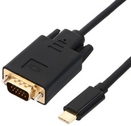 Kábel USB C na VGA 1,8M prechodový adaptér pre MacBook Kábel USB C na VGA 1,8M prechodový adaptér pre MacBook