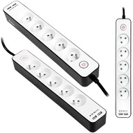 TRACER ZEBRA POWER STRIP 1,5m / 2x USB 2.1A TRACER ZEBRA POWER STRIP 1,5m / 2x USB 2.1A