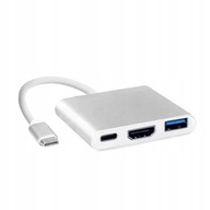 ADAPTÉR USB C HDMI+USB 3.0+PD 4K HUB MacBook 3v1 ADAPTÉR USB C HDMI+USB 3.0+PD 4K HUB MacBook 3v1