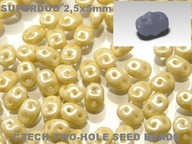 SuperDuo 2,5x5mm Luster - Metallic Champagne - 100g SuperDuo 2,5x5mm Luster - Metallic Champagne - 100g