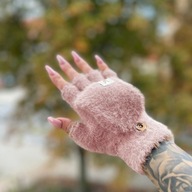 Dámske bezprsté rukavice WINTER CUTE PINK