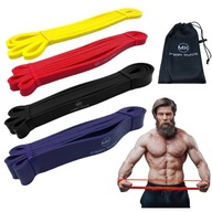 SADA 4 ODPOROVÝCH PÁSOV NA FITNESS Cvičenie MEGA ODOLNÉ PÁSY POWERBAND SADA 4 ODPOROVÝCH PÁSOV NA FITNESS Cvičenie MEGA ODOLNÉ PÁSY POWERBAND