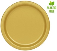 Zlaté papierové taniere 23 cm