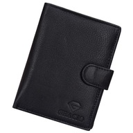 Pánska čierna kožená peňaženka GRACIO kožená RFID vertikálna, odolná, priestranná Pánska čierna kožená peňaženka GRACIO kožená RFID vertikálna, odolná, priestranná