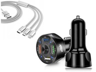 Adaptér USB na zapaľovač 4v1 QC 3.0 Adaptér USB na zapaľovač 4v1 QC 3.0