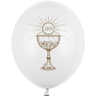 IHS zlaté balóniky na hostie a sväté prijímanie, biele x50 IHS zlaté balóniky na hostie a sväté prijímanie, biele x50
