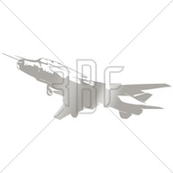 Suchoj Su-22 | Nálepka na auto | Strieborná