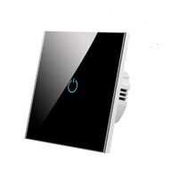 Sklenený dotykový panel s jedným spínačom BONDA LED podsvietený (čierne) Sklenený dotykový panel s jedným spínačom BONDA LED podsvietený (čierne)